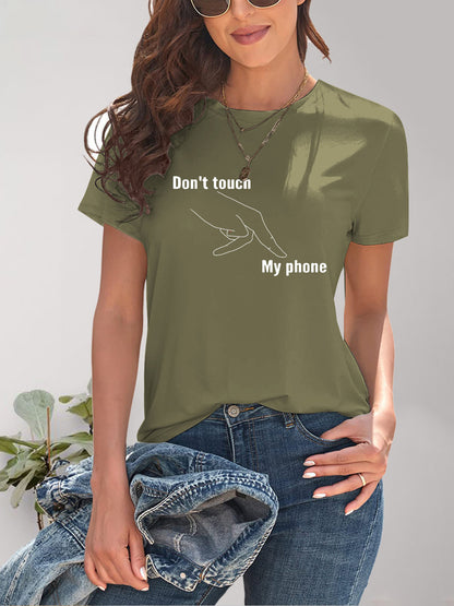 Graphic Round Neck Short Sleeve T-Shirt - Fashion Finder Hub