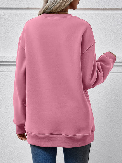 THE HELL I WON'T Round Neck Long Sleeve Sweatshirt - Fashion Finder Hub