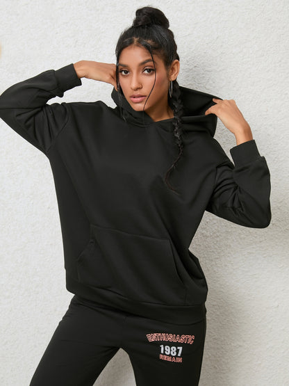 Graphic Hoodie and Sweatpants Set - Fashion Finder Hub