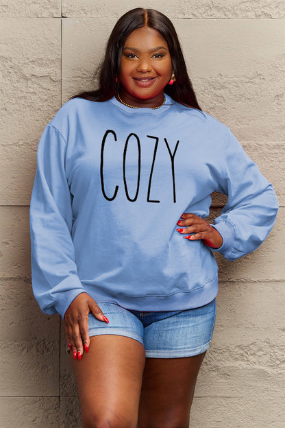 Simply Love Full Size COZY Graphic Sweatshirt - Fashion Finder Hub