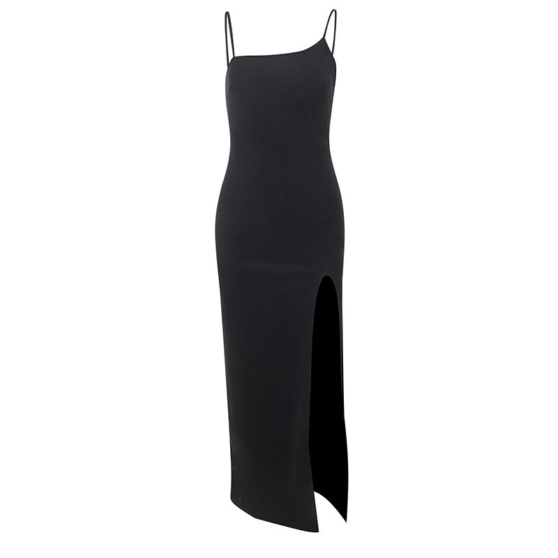 Stylish Slim Fit High Slit Sling Dress for Women