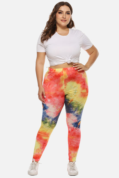 Plus Size Tie Dye Legging - Fashion Finder Hub