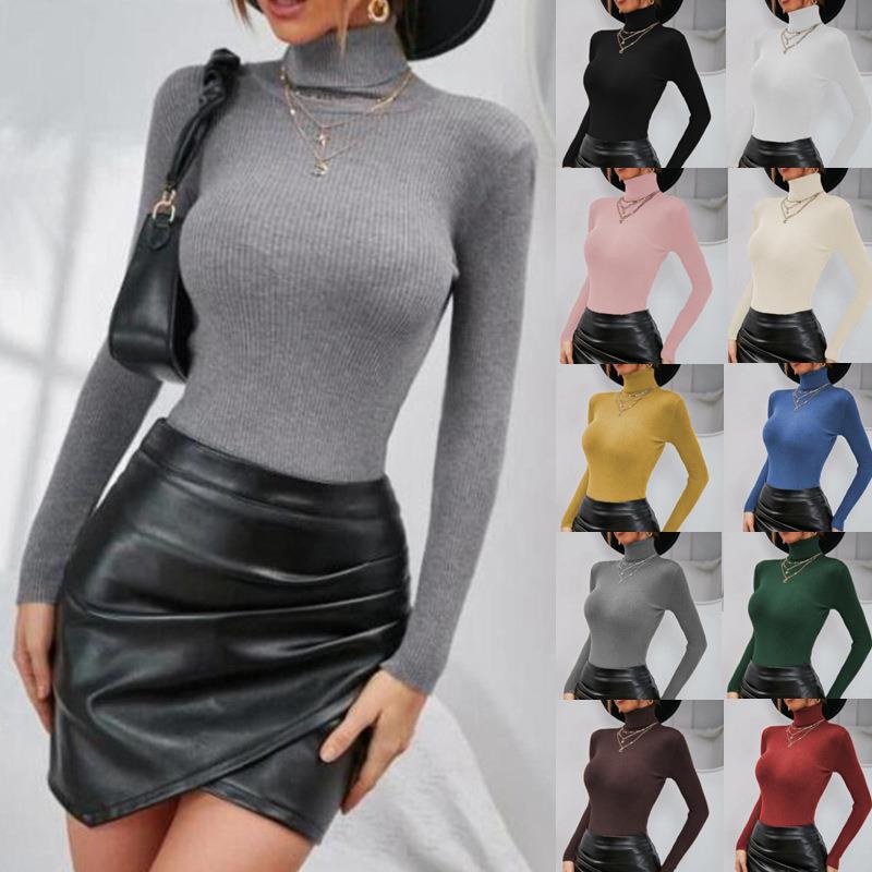 Lapel Turtleneck Sweaters Bottoming Shirt