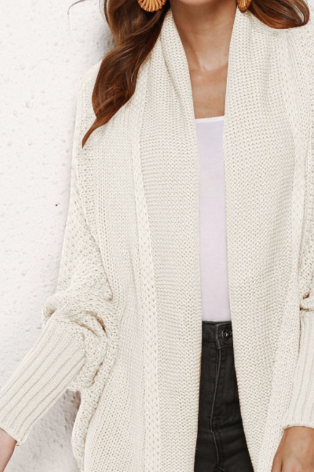 Open Front Batwing Sleeve Cardigan