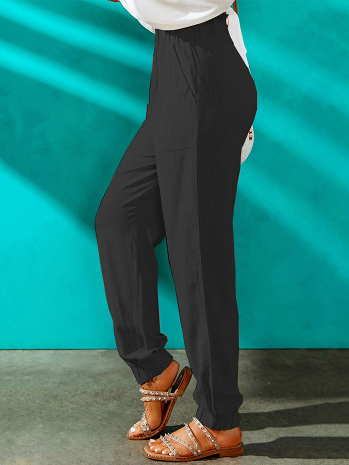High Waist Joggers with Pockets - Fashion Finder Hub