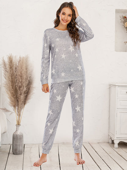 Star Top and Pants Lounge Set - Fashion Finder Hub