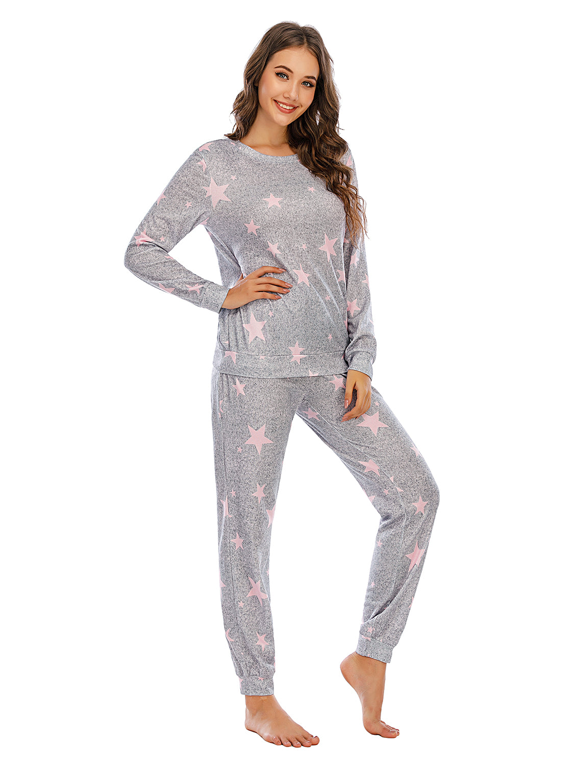 Star Top and Pants Lounge Set - Fashion Finder Hub