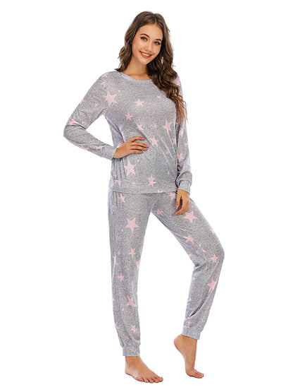 Star Top and Pants Lounge Set - Fashion Finder Hub