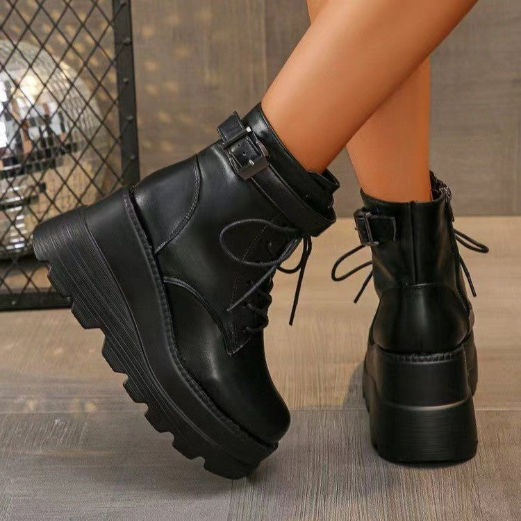 Cynthia Platform Wedge Booties