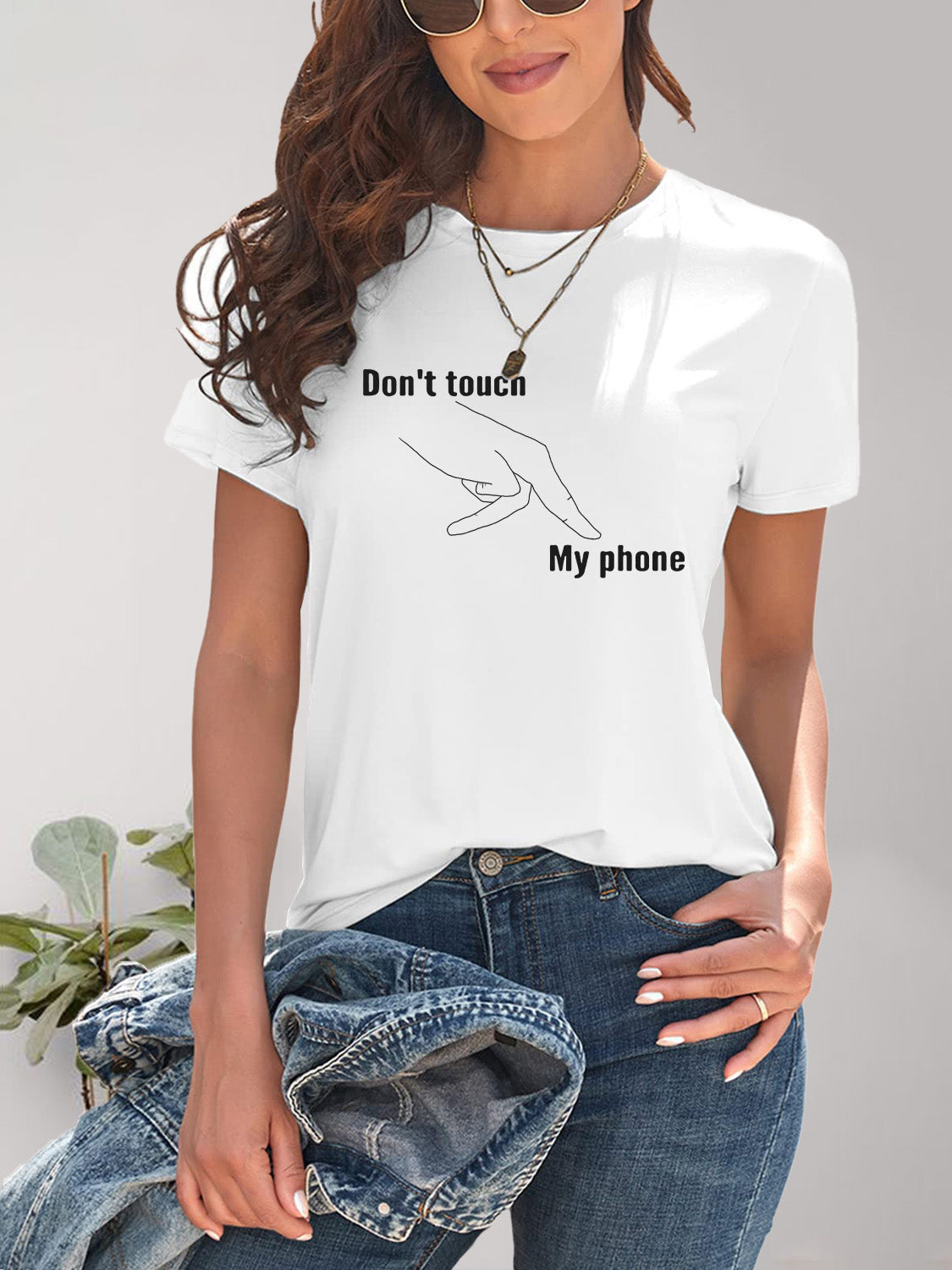 Graphic Round Neck Short Sleeve T-Shirt - Fashion Finder Hub