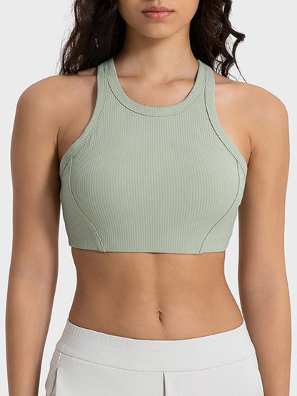 Wide Strap Cropped Sport Tank - Fashion Finder Hub