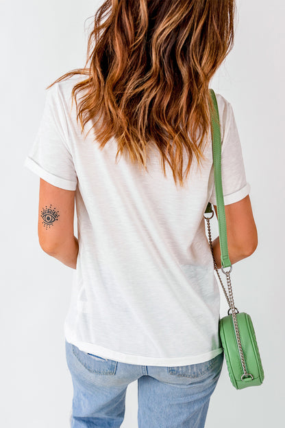 HAPPY EASTER Round Neck Short Sleeve T-Shirt - Fashion Finder Hub