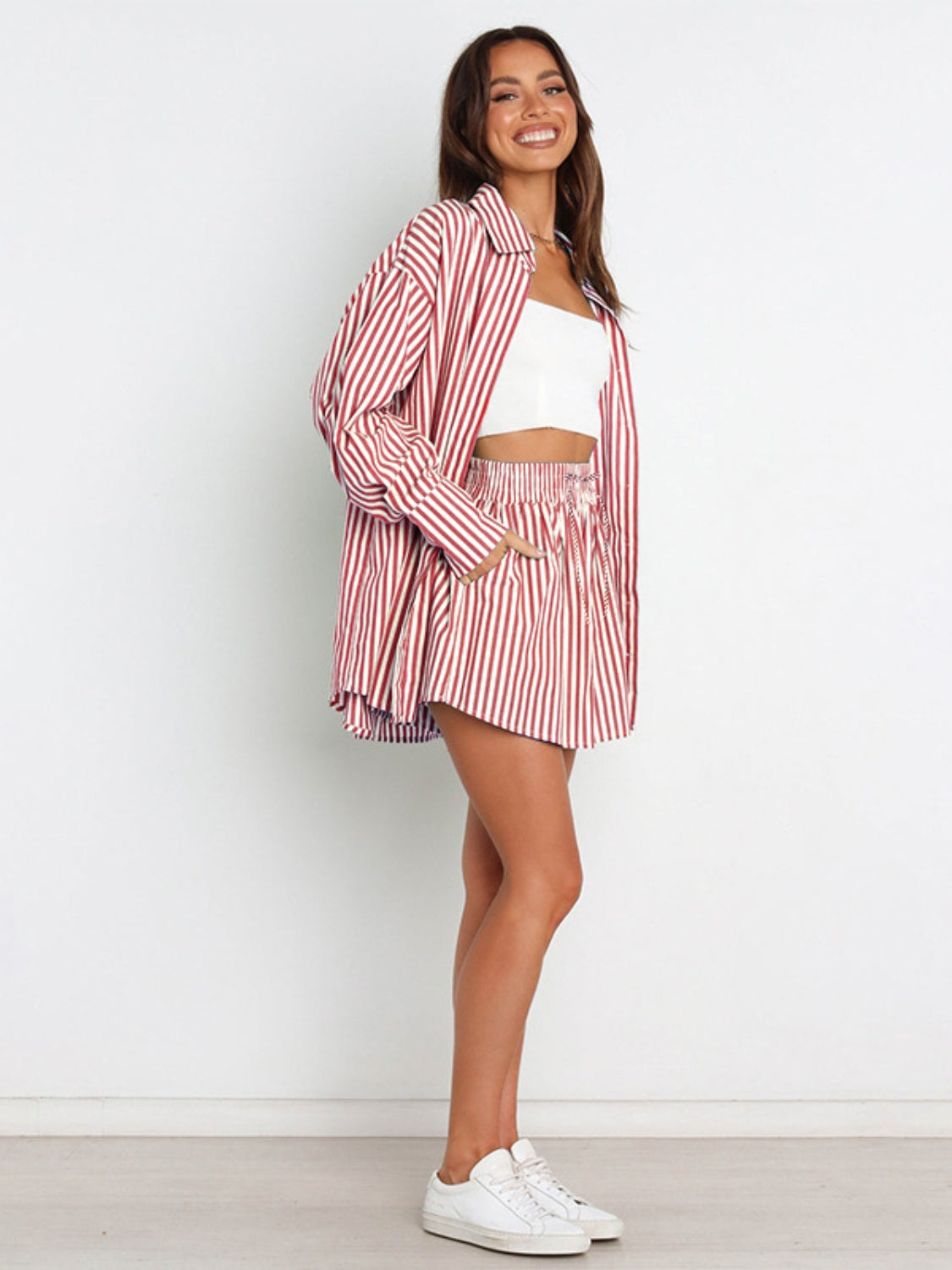Striped Shorts Set