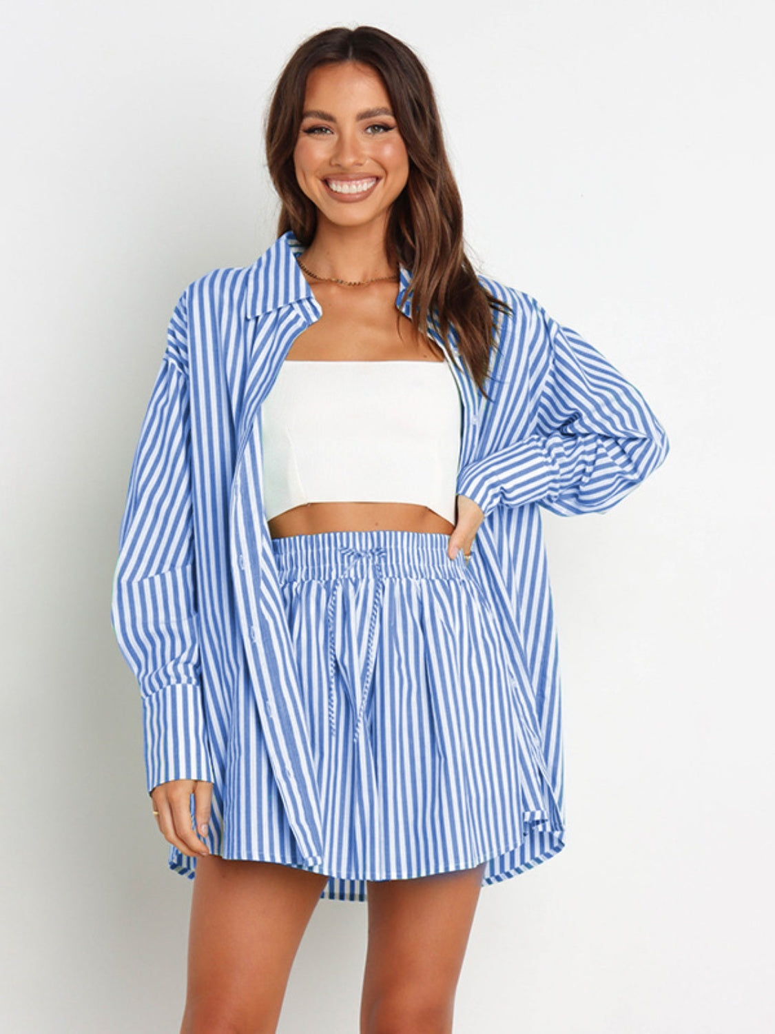 Striped Shorts Set