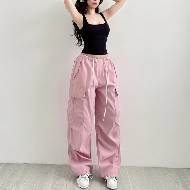 Casual Functional Pocket Overalls Trousers