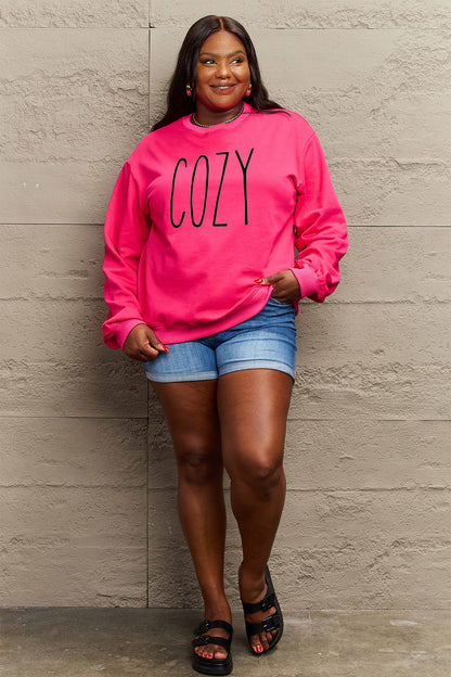 Simply Love Full Size COZY Graphic Sweatshirt - Fashion Finder Hub