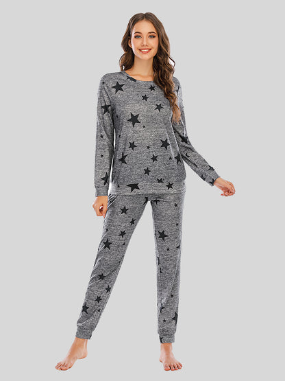 Star Top and Pants Lounge Set - Fashion Finder Hub