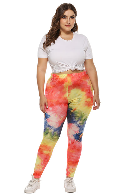 Plus Size Tie Dye Legging - Fashion Finder Hub