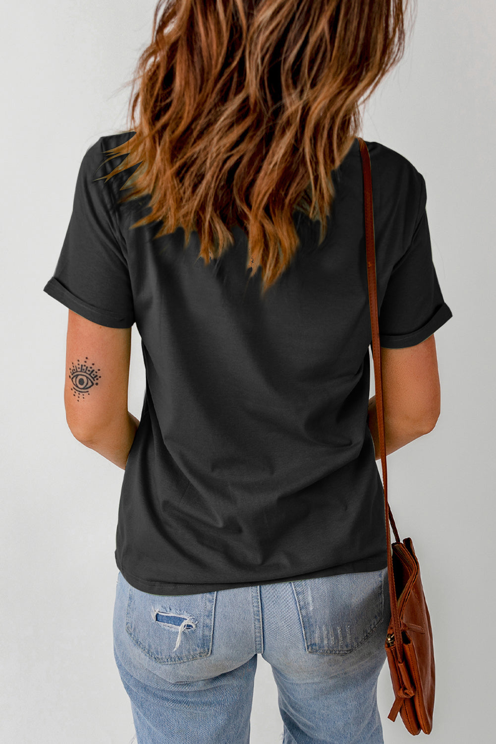 Graphic Round Neck Short Sleeve T-Shirt - Fashion Finder Hub