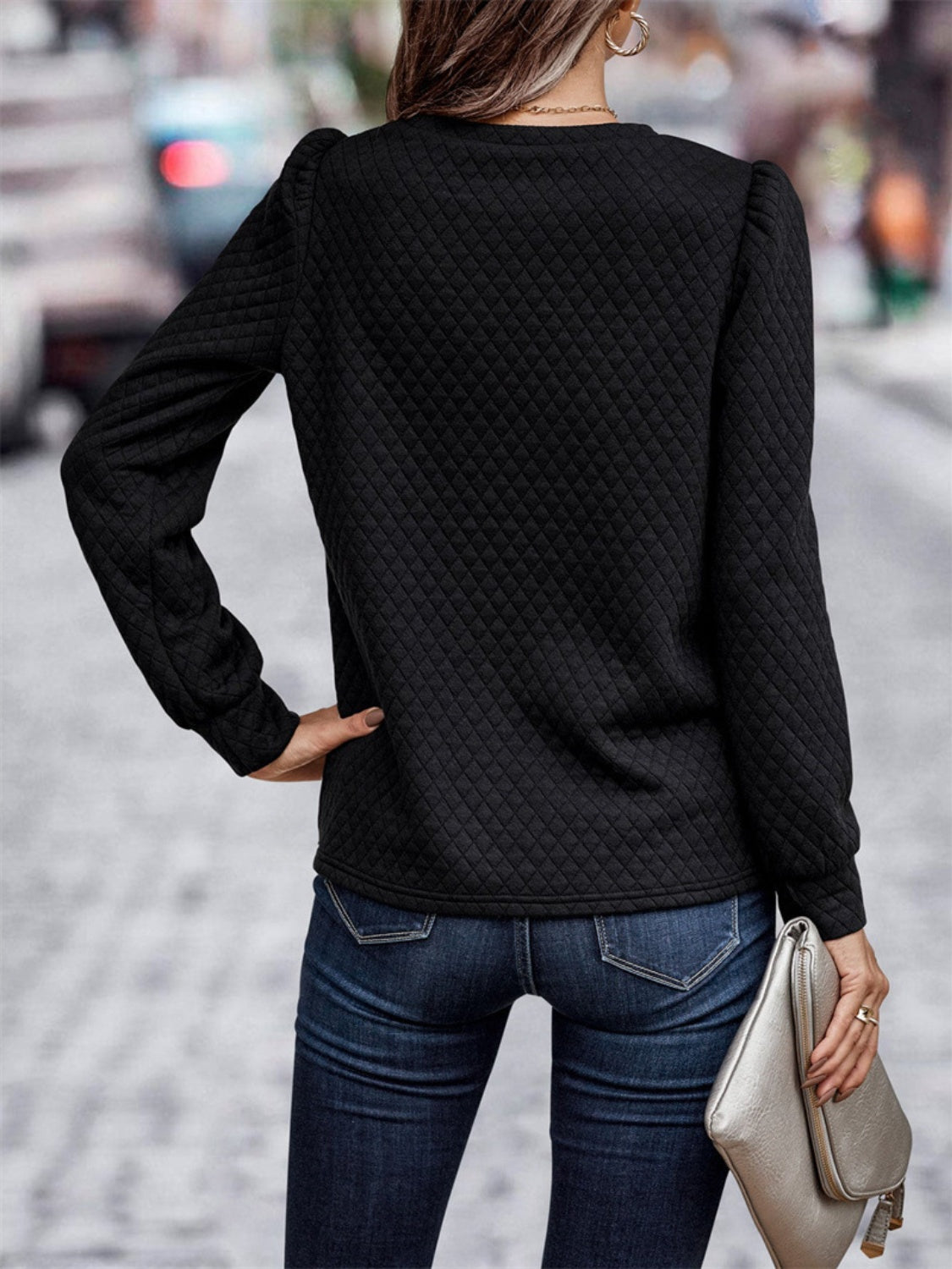 Round Neck Long Sleeve Sweatshirt