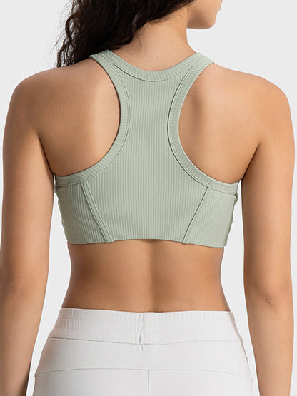 Wide Strap Cropped Sport Tank - Fashion Finder Hub