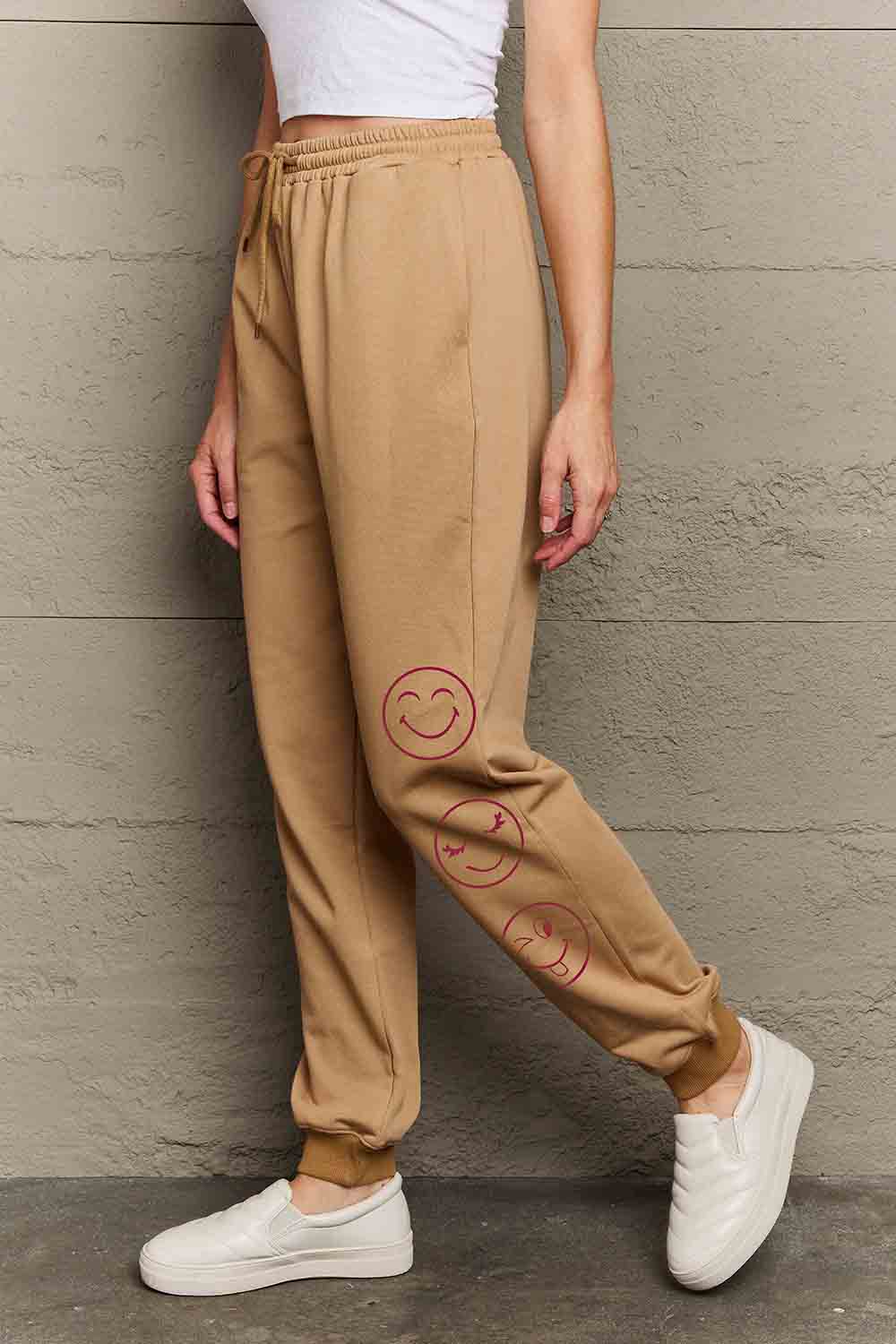 Simply Love Full Size Emoji Graphic Sweatpants - Fashion Finder Hub
