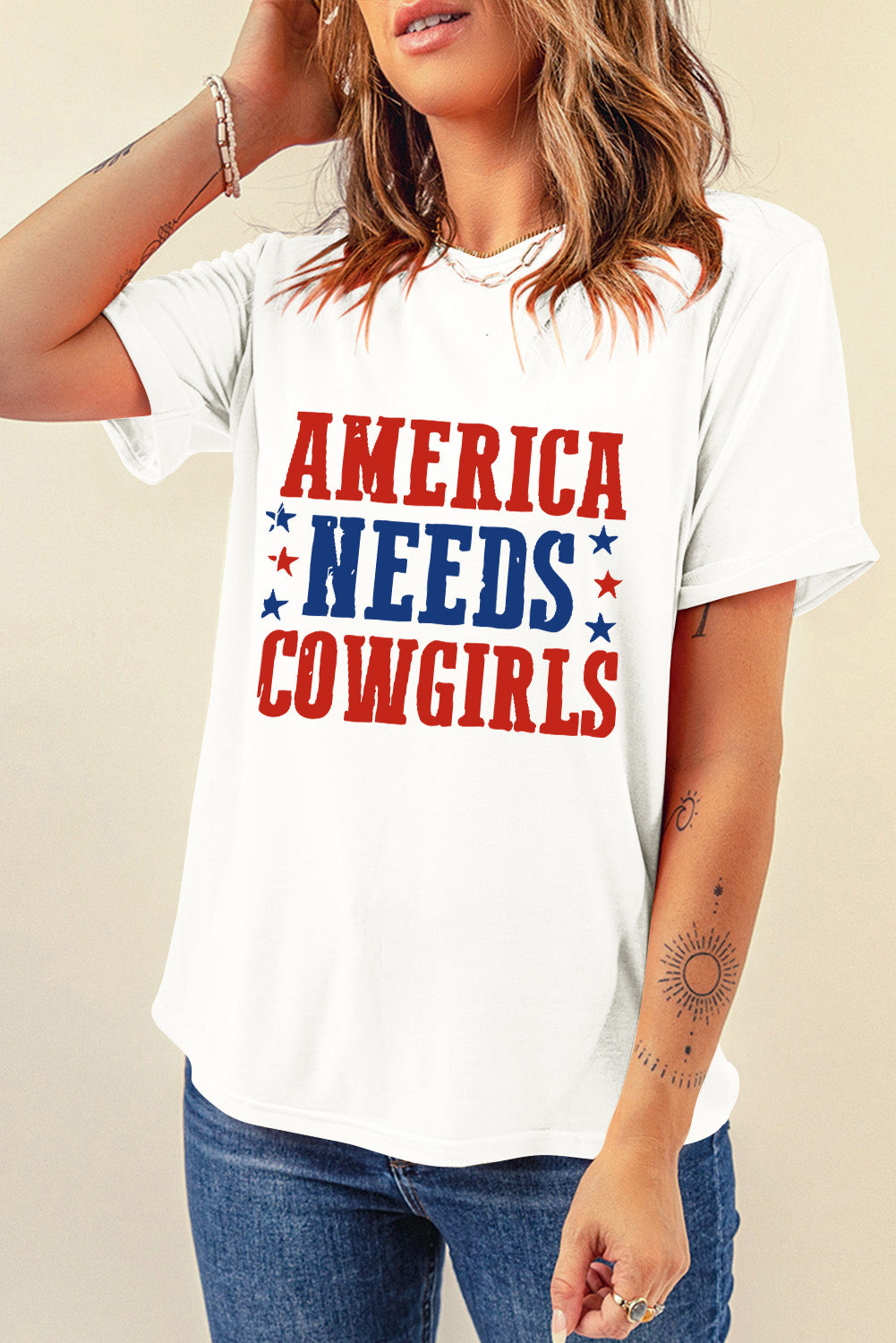 Letter Graphic Round Neck Short Sleeve T-Shirt - Fashion Finder Hub