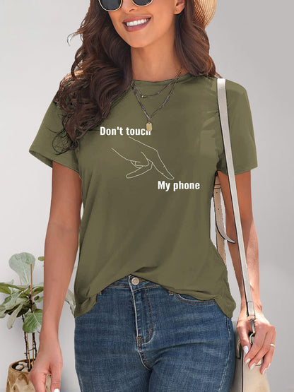 Graphic Round Neck Short Sleeve T-Shirt - Fashion Finder Hub