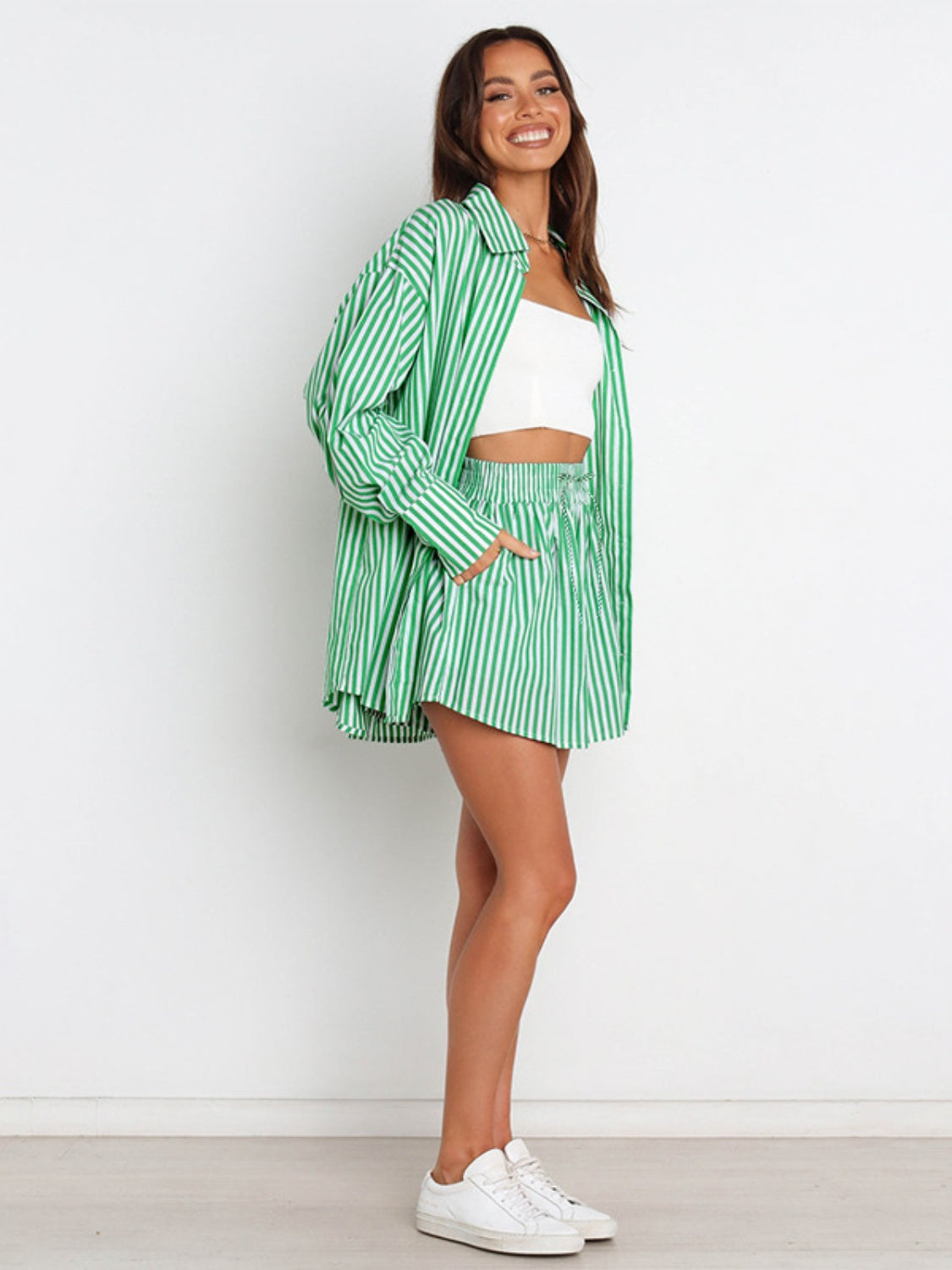 Striped Shorts Set