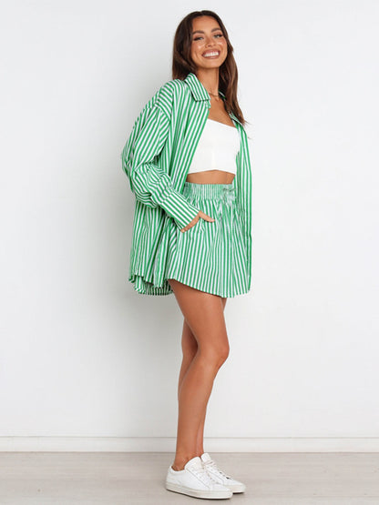 Striped Shorts Set