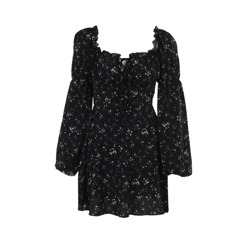 Women's Autumn Fashion Floral Long Sleeve Dress