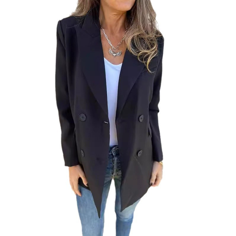 Urban Women's Fashion Lapel Long Sleeve Casual Jacket