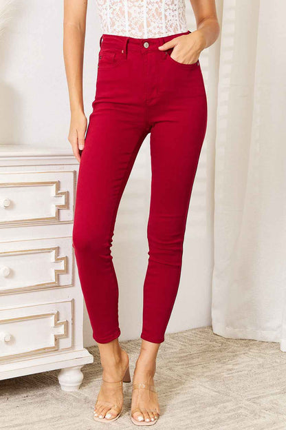 Judy Blue Full Size High Waist Tummy Control Skinny Jeans - Fashion Finder Hub
