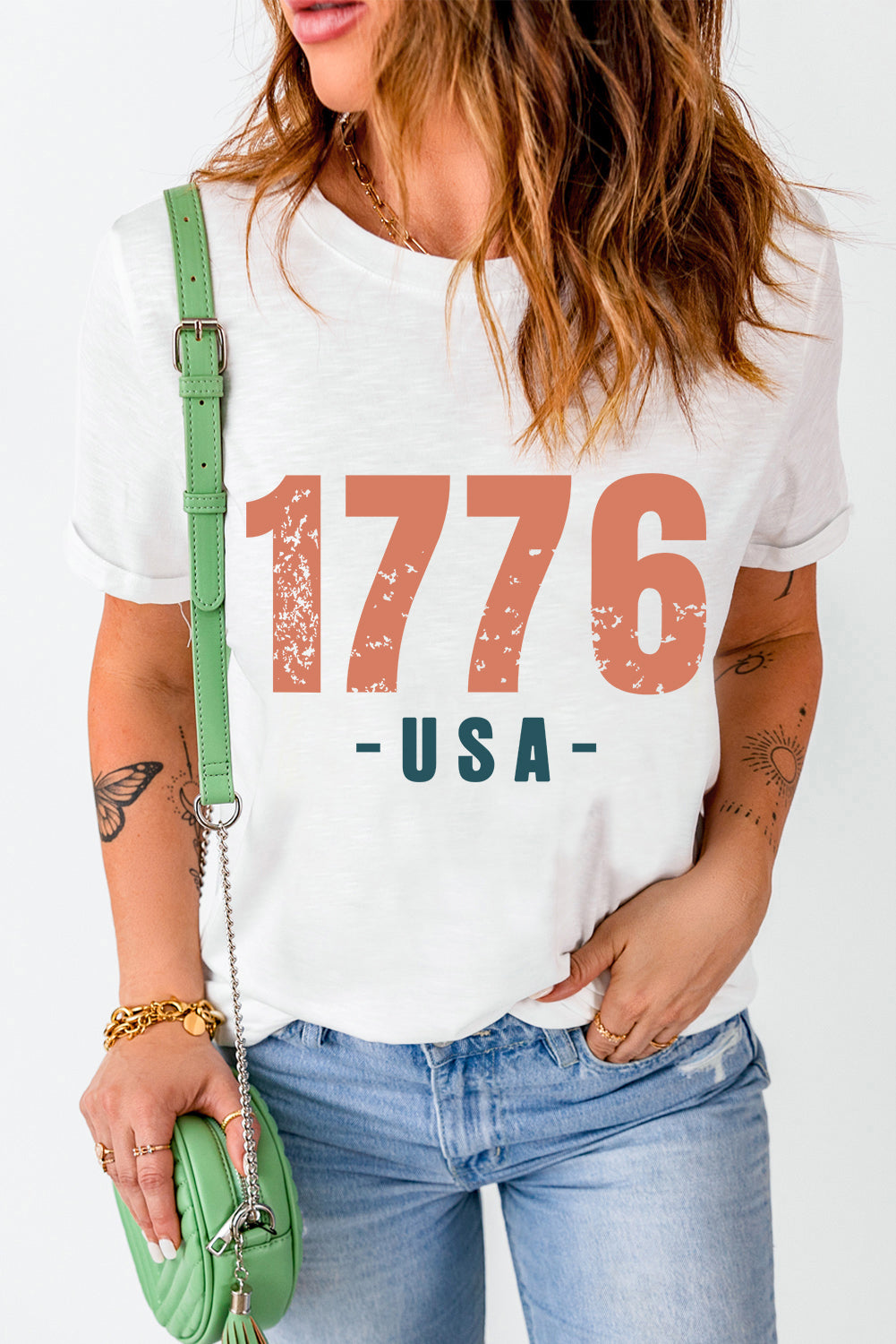 Graphic Round Neck Short Sleeve T-Shirt - Fashion Finder Hub