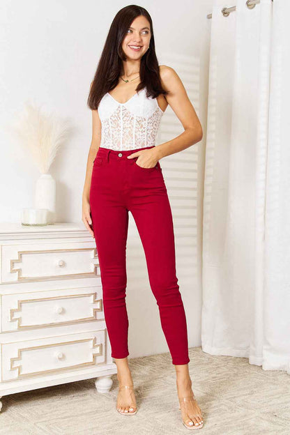 Judy Blue Full Size High Waist Tummy Control Skinny Jeans - Fashion Finder Hub