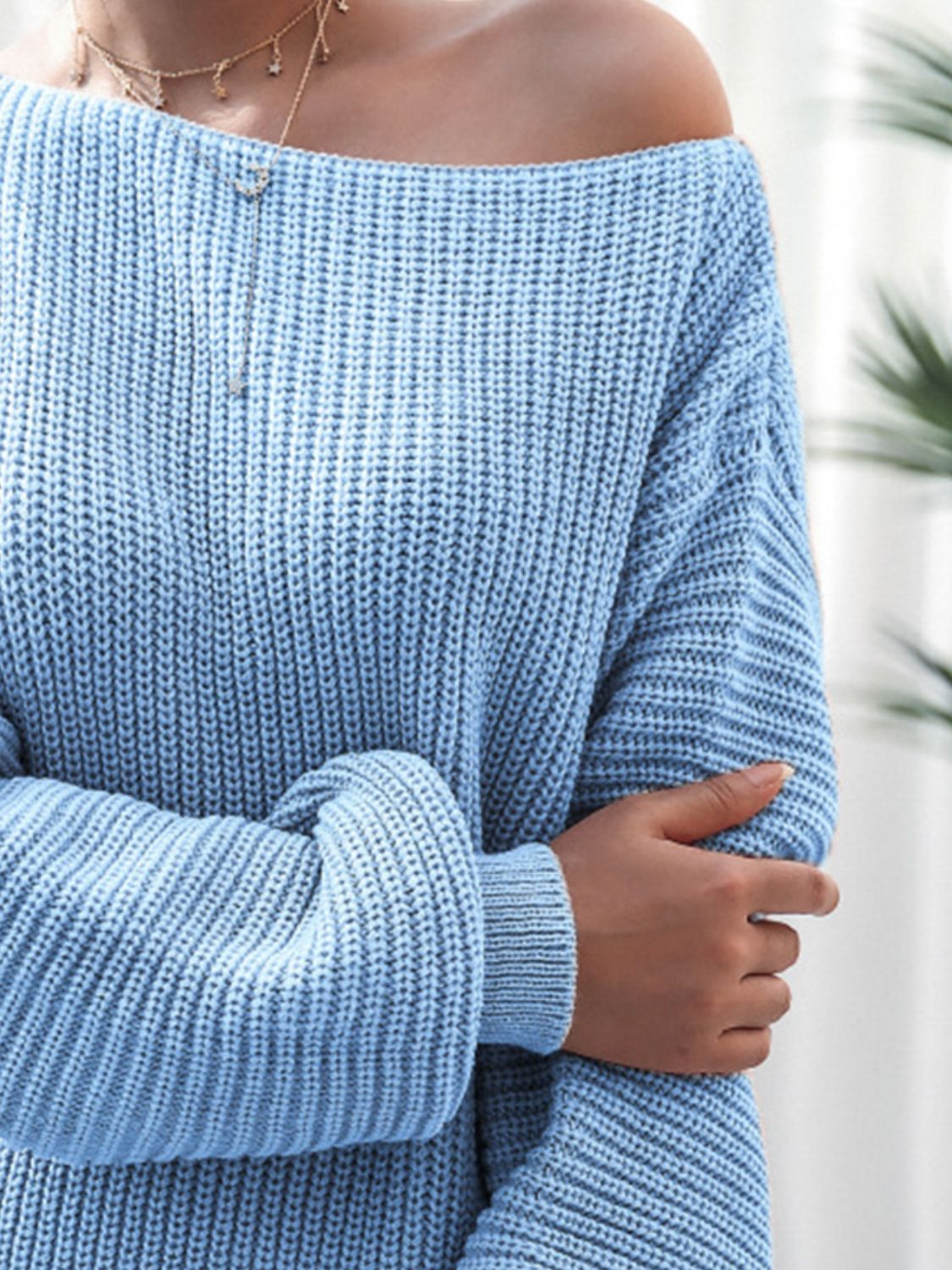 Rib-Knit Mini Sweater Dress - Fashion Finder Hub
