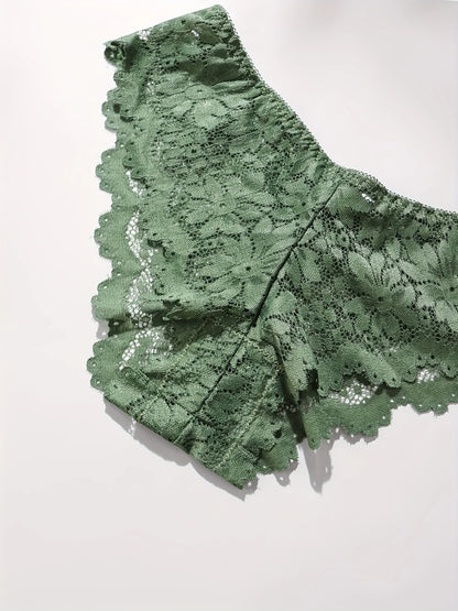 Lace Bra + Panty Removable Bra Sets (4 pcs)