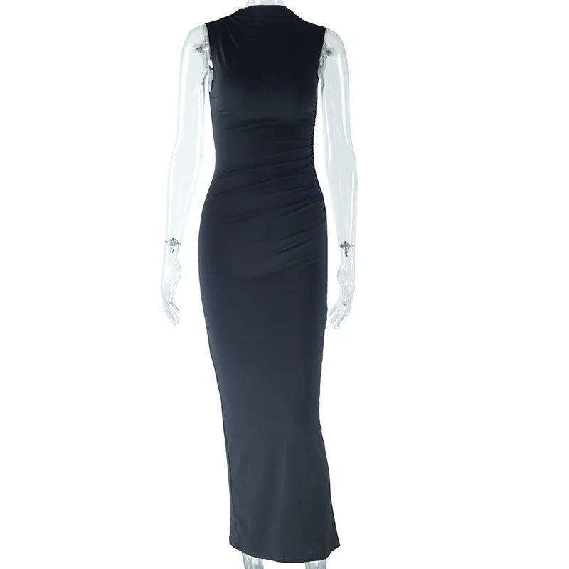 Waist Ruched Casual Dresses