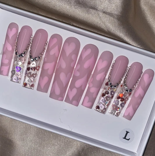 Exclusive Elegant French Design Private Label Short Matte Handmade Press Nails Fake Full Cover Rhinestone Acrylic Artificial