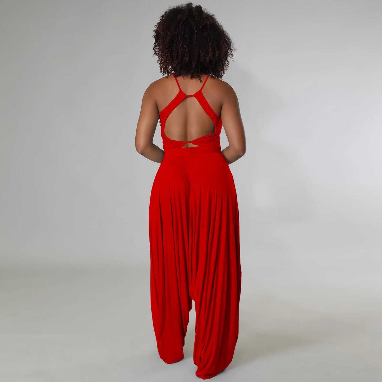 Pleated Tank Tops + Ankle-Length Pants (Unique Design)
