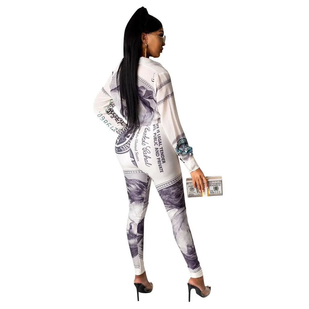 Unice US Dollar Money Printed 2 Piece Outfit