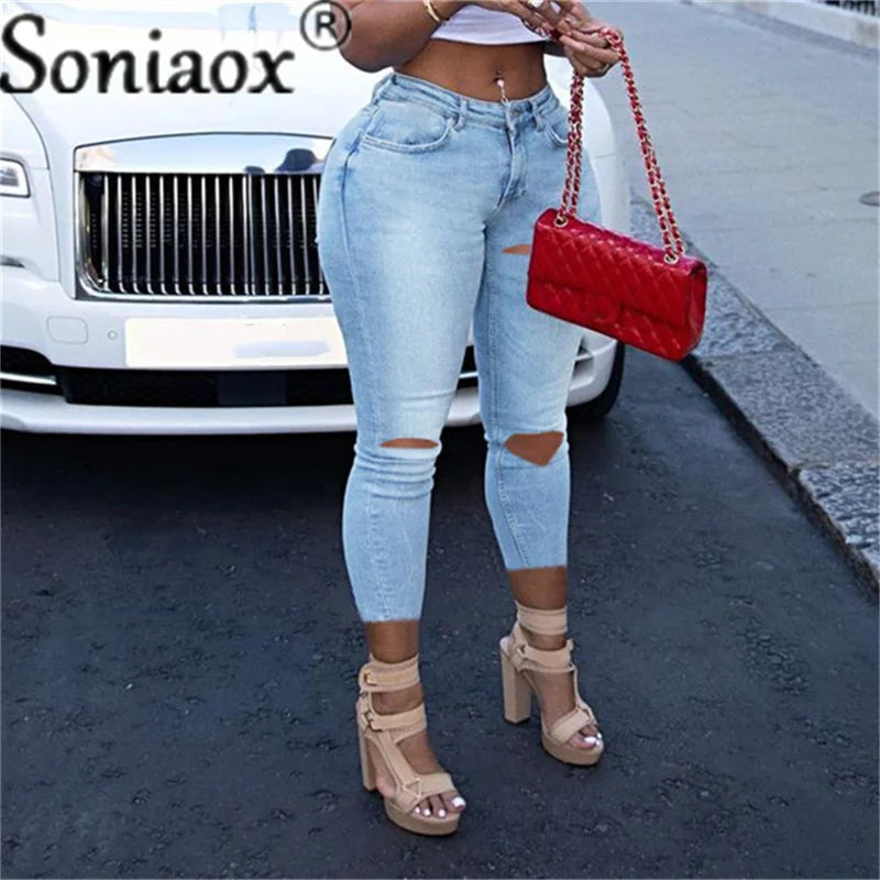 Dania Blue Ripped Jeans