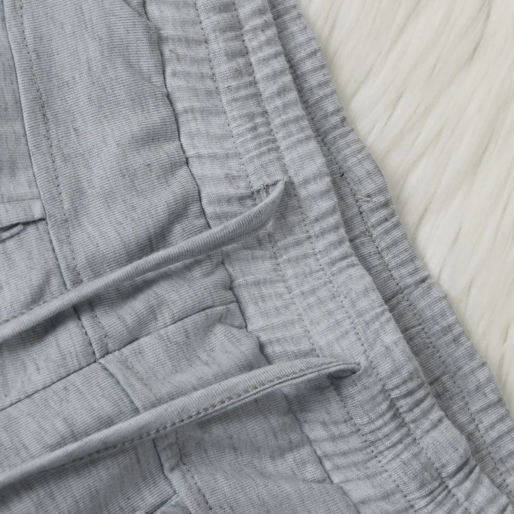 Solid Long Sleeve Two piece Sweatsuit Sets