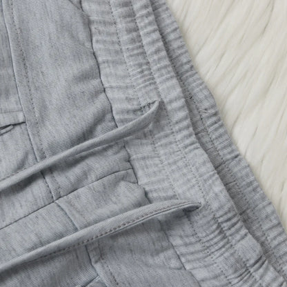 Solid Long Sleeve Two piece Sweatsuit Sets