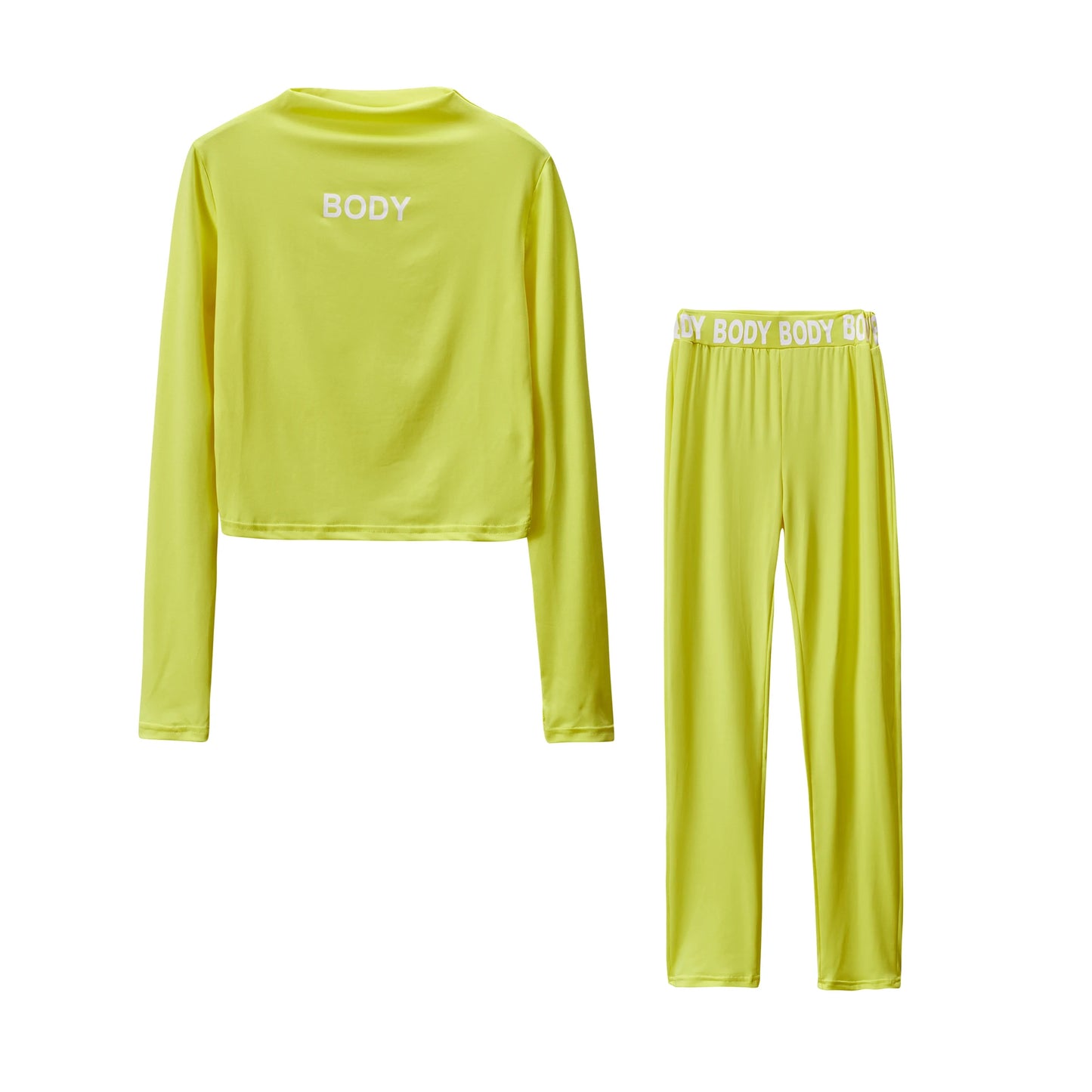 Hot Solid Color Tights + Long-sleeved Top (2pcs.)