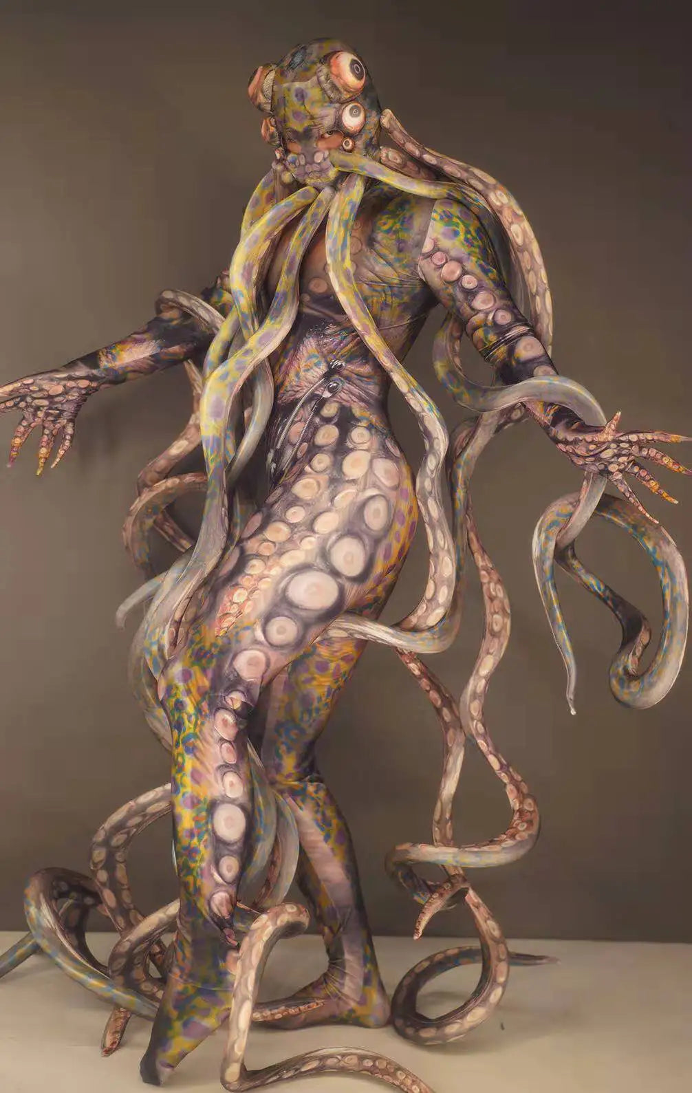 Halloween Octopus Monster Long Tentacles Cosplay Costumes (Jumpsuit)