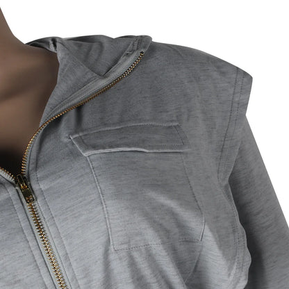 Solid Long Sleeve Two piece Sweatsuit Sets