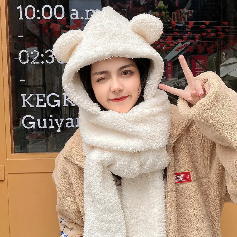 Cute Bear Ear Fleece Hats