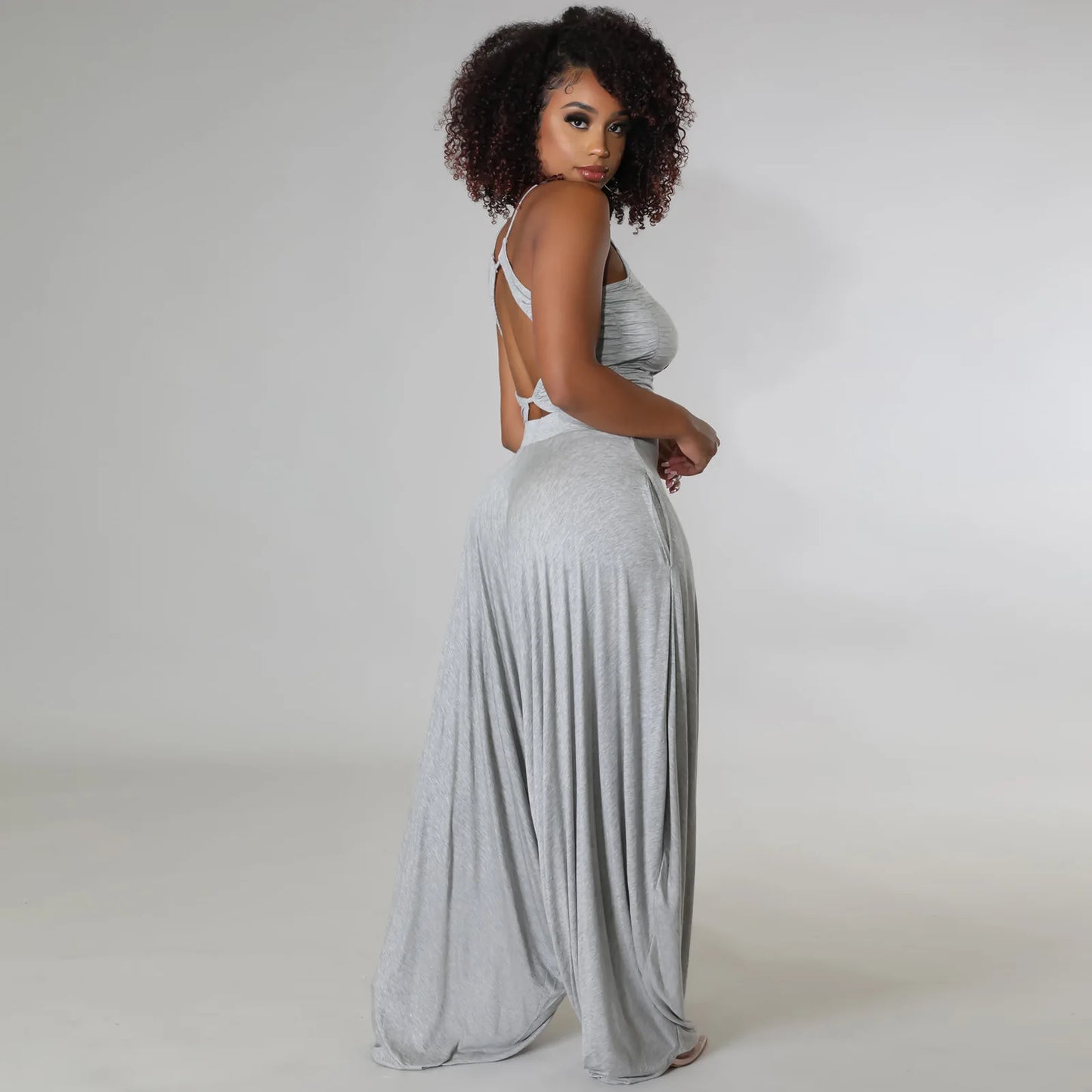 Pleated Tank Tops + Ankle-Length Pants (Unique Design)