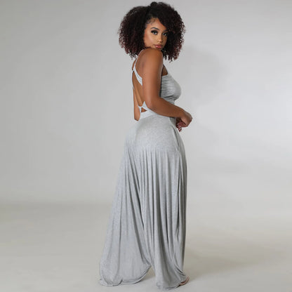 Pleated Tank Tops + Ankle-Length Pants (Unique Design)